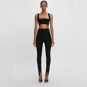 Stretch-knit leggings